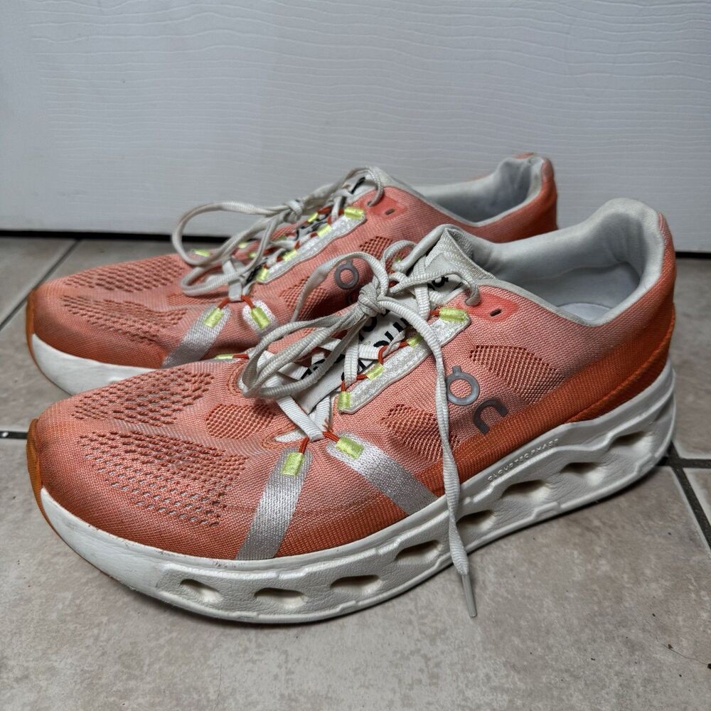 On Cloud Eclipse Mens Sz 10.5 Flame Ivory Athletic Running Shoes Sneaker Comfort